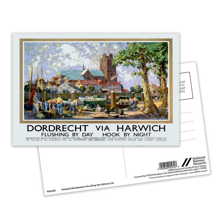 Dordrecht Via Harwich Postcard Pack of 8