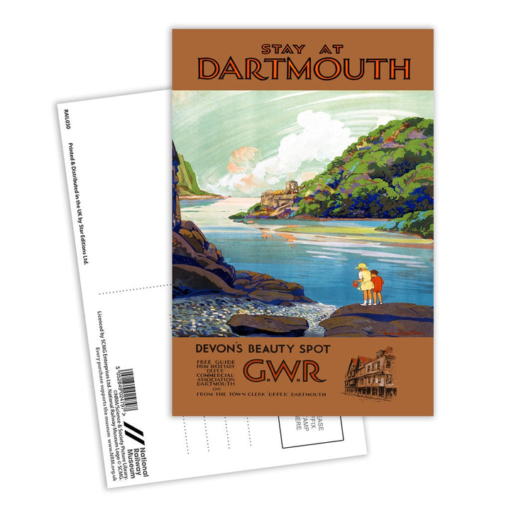 Stay at Dartmouth - Devon's Beauty Spot Postcard Pack of 8