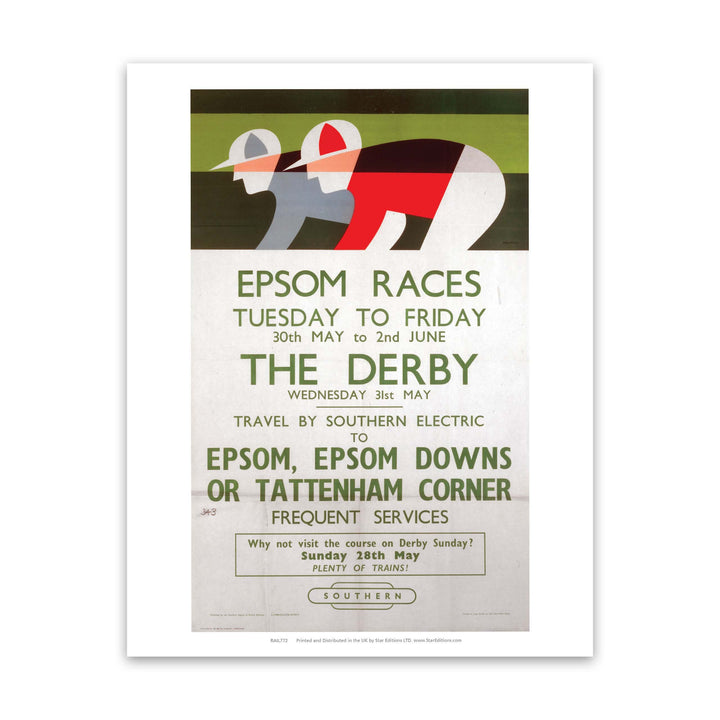 Epsom Races - The Derby Art Print