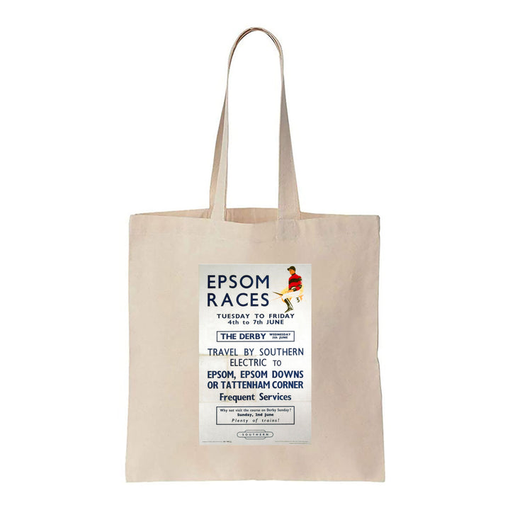 Epson Races - Travel By Southern Electric - Canvas Tote Bag