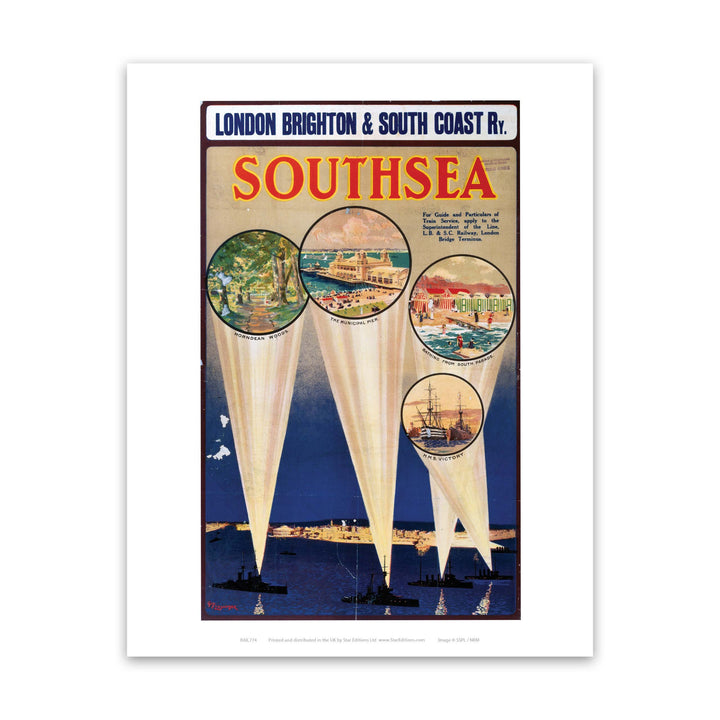 Southsea by London Brighton and South Coast Railway Art Print