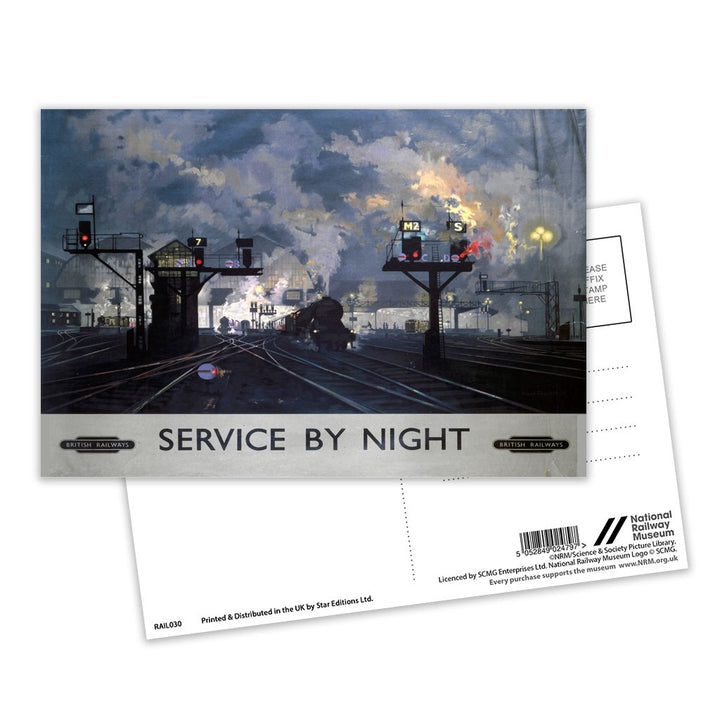 Service by Night - British Railways Postcard Pack of 8