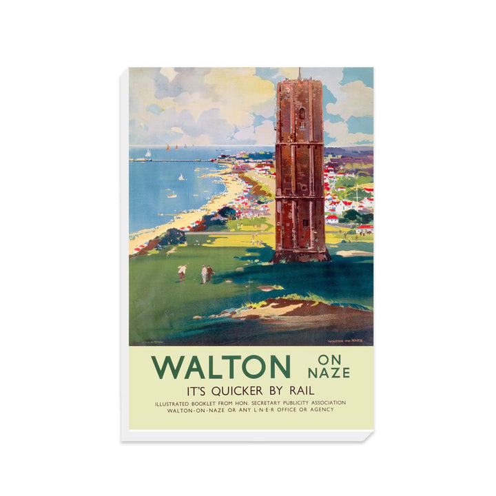 Walton-on-naze, Quicker by Rail - Canvas