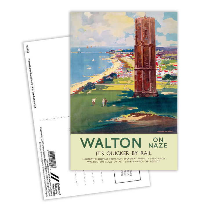 Walton-on-naze, Quicker by Rail Postcard Pack of 8