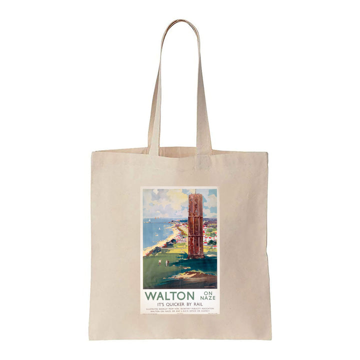 Walton-on-naze, Quicker by Rail - Canvas Tote Bag