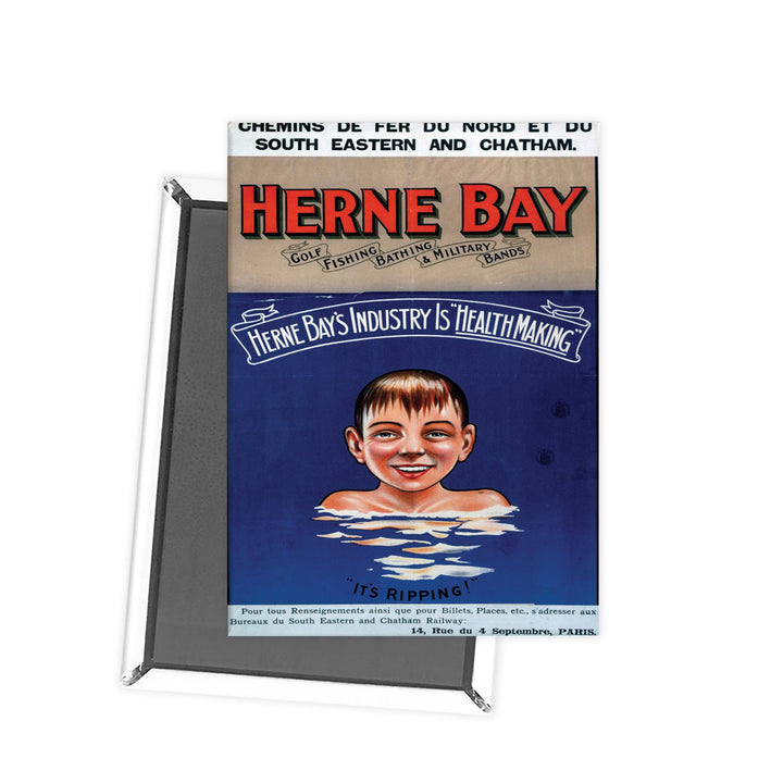Herne Bay - Golf fishing bathing and military bands Fridge Magnet
