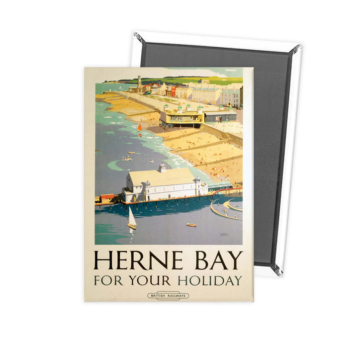 Herne Bay for your holiday - Herne bay pier and beach Fridge Magnet