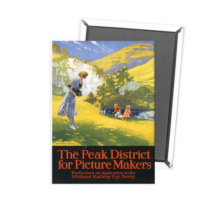 The Peak District for Picture makers - Hillside family Fridge Magnet