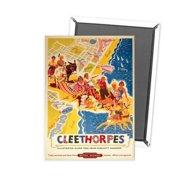 Cleethorpes - Beach map British Railway Fridge Magnet
