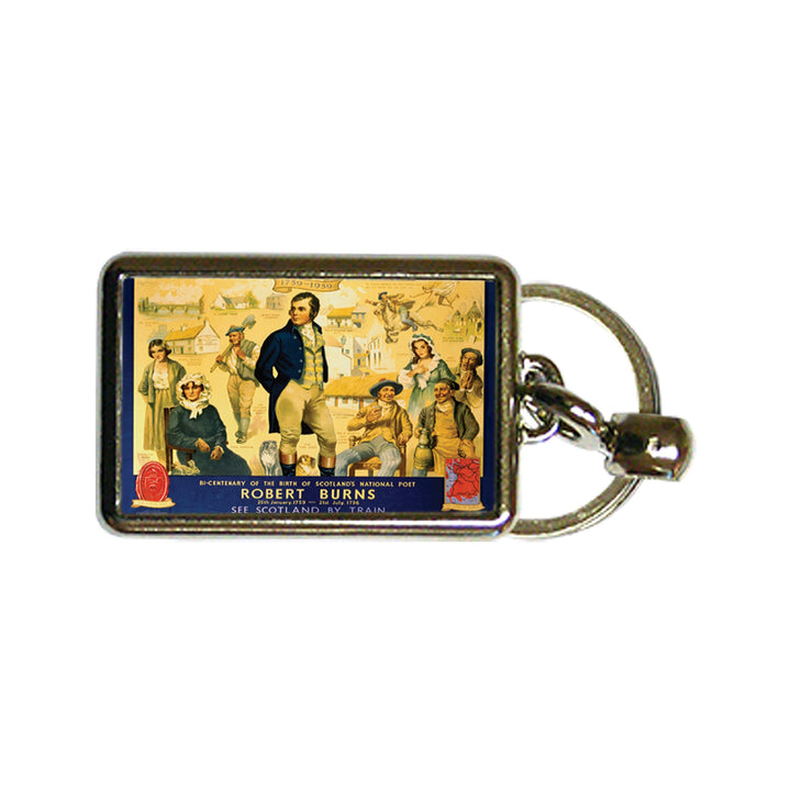 Robert Burns - See Scotland by Train - Metal Keyring