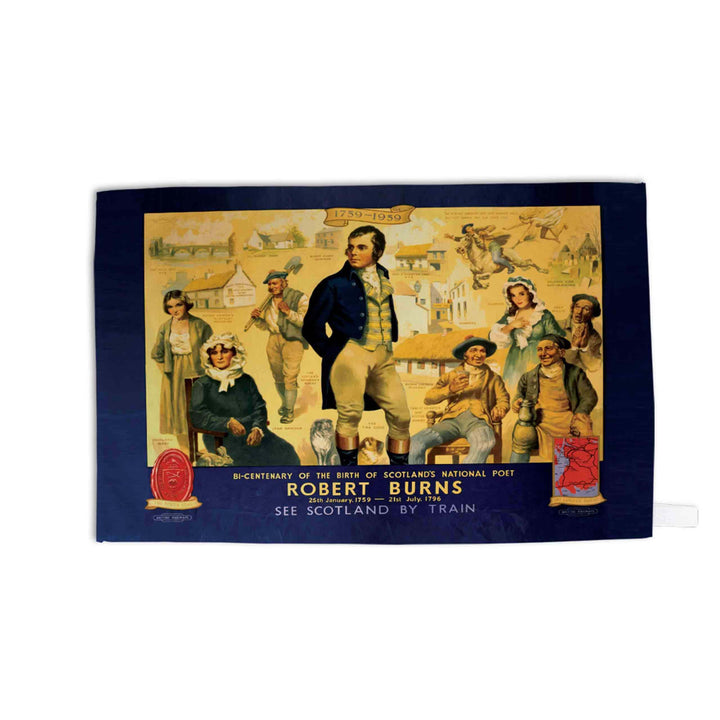 Robert Burns - See Scotland by Train - Tea Towel