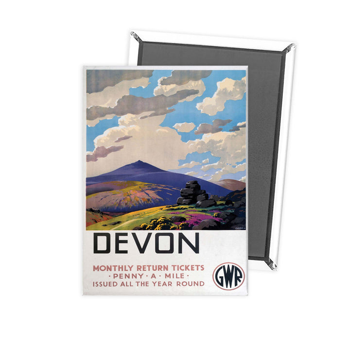 Devon - Monthly returns penny-a-mile Fridge Magnet