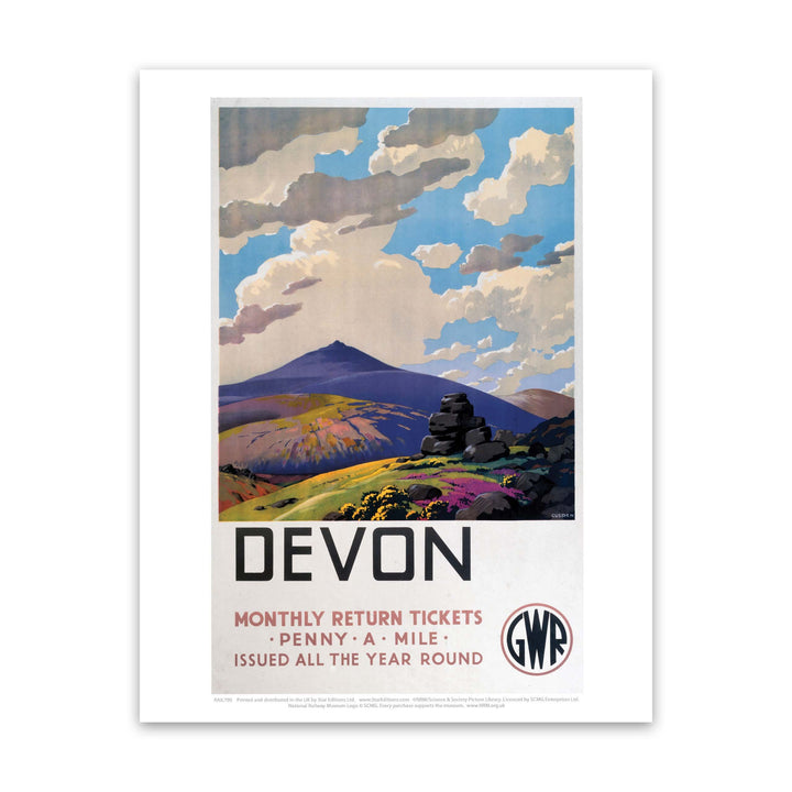 Devon - penny-a-mile Art Print