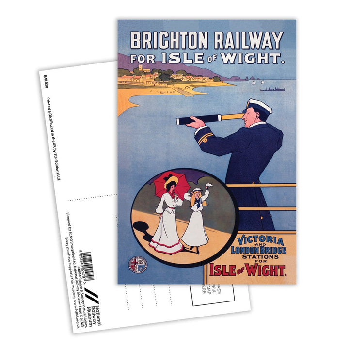Brighton Railway for Isle Of Wight Postcard Pack of 8