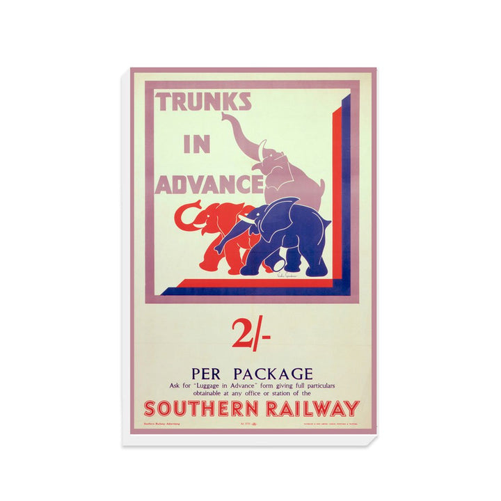 Trunks in advance - Southern Railway - Canvas