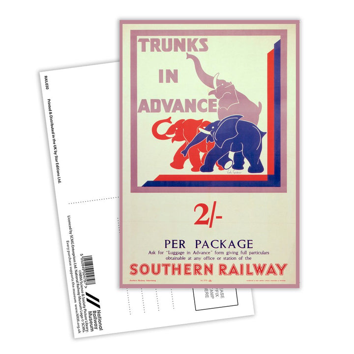 Trunks in advance - Southern Railway Postcard Pack of 8