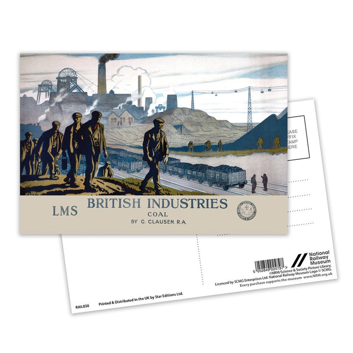 LMS British Industries Coal Postcard Pack of 8