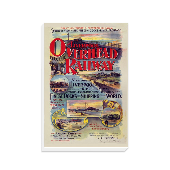 Liverpool overhead railway - Finest dock and shipping in the world - Canvas