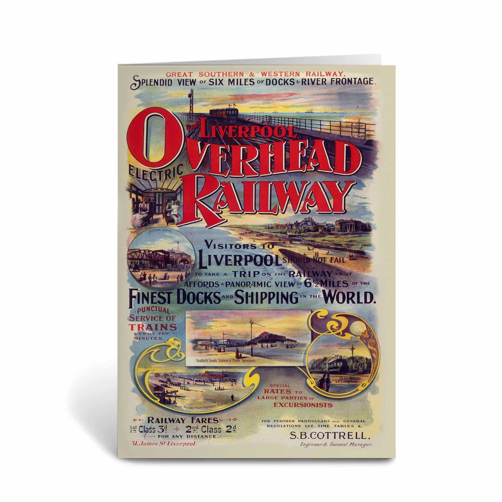 Liverpool overhead railway - Finest dock and shipping in the world Greeting Card