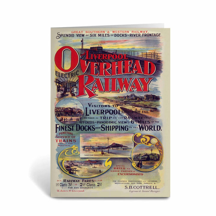 Liverpool overhead railway - Finest dock and shipping in the world Greeting Card