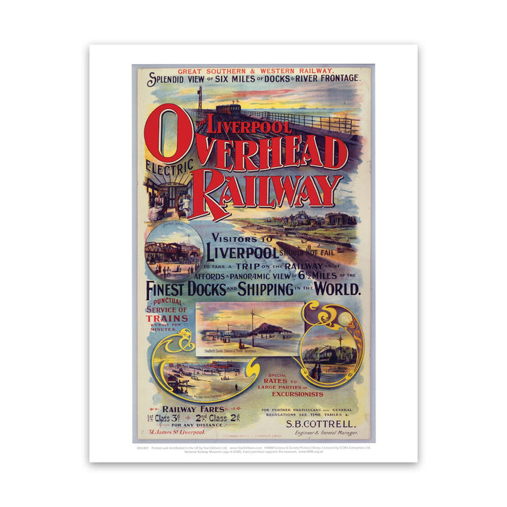 Liverpool overhead railway - Finest dock and shipping in the world Art Print