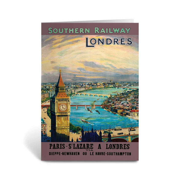 Southern Rail - Londres to Paris St Lazare Greeting Card