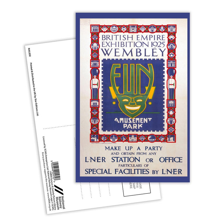 British Empire Exhibition - Fun Amusement Park Postcard Pack of 8