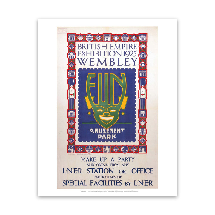 British Empire Exhibition - Fun Amusement Park Art Print