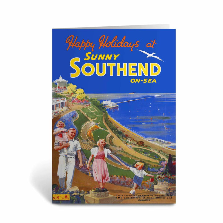 Happy Holidays at sunny Southend-on-sea Greeting Card