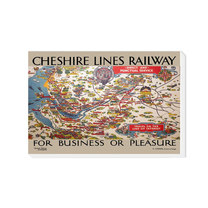 Cheshire Lines Railway map - the Line of Interest - Canvas