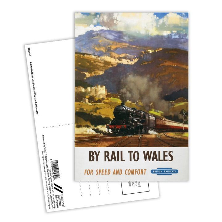 By Rail to Wales for speed and comfort - British Railways Postcard Pack of 8