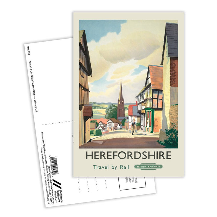 Herefordshire - Travel by Rail Postcard Pack of 8