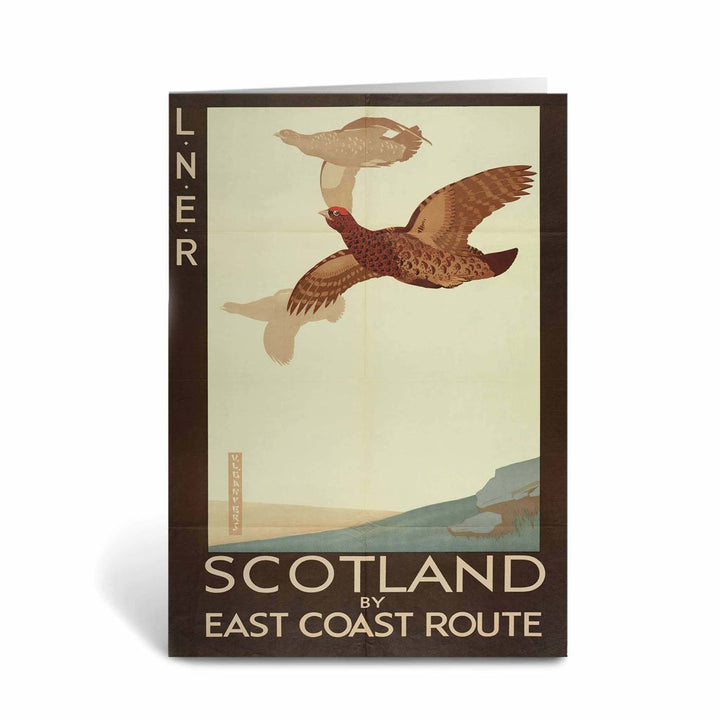 LNER Scotland by East coast route - Grouse Greeting Card