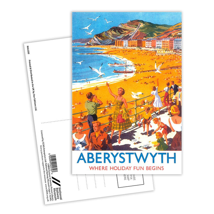 Aberystwyth - Where Holiday Fun Begins Postcard Pack of 8