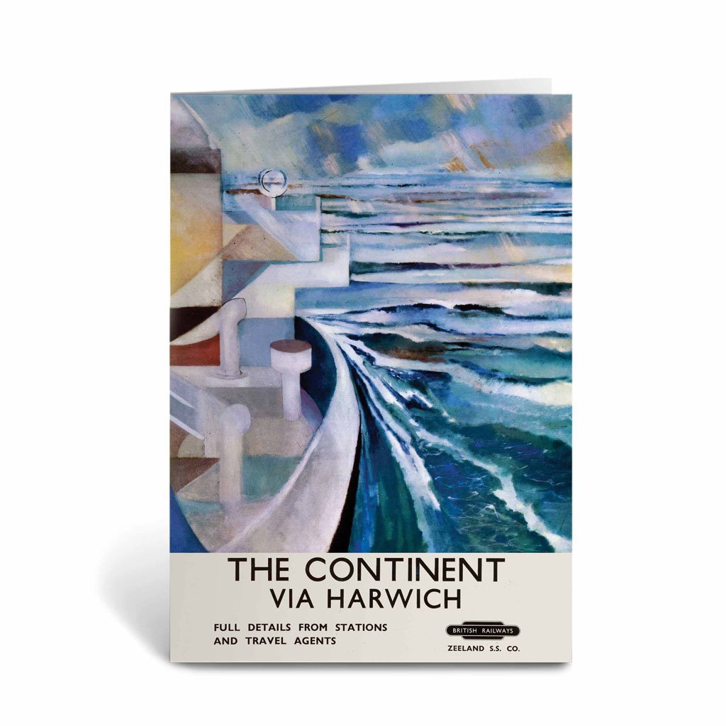 The Continent - Via Harwich British Railways Greeting Card