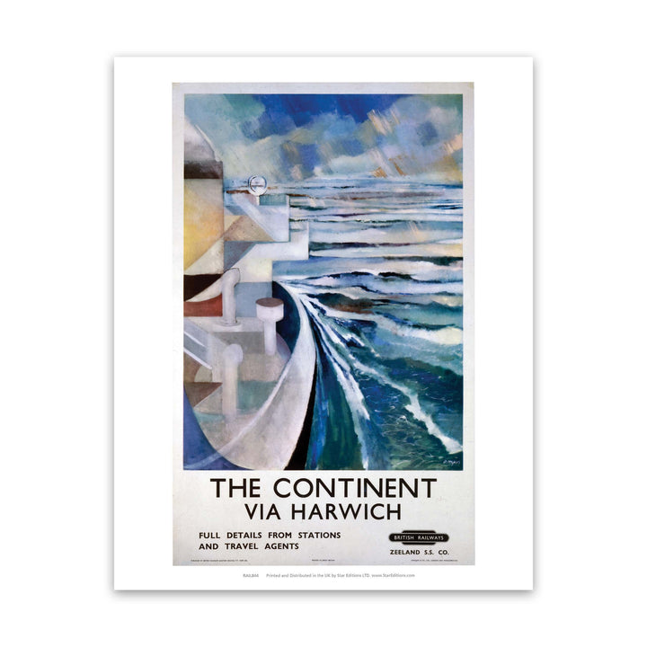 The Continent - Via Harwich British Railways Art Print