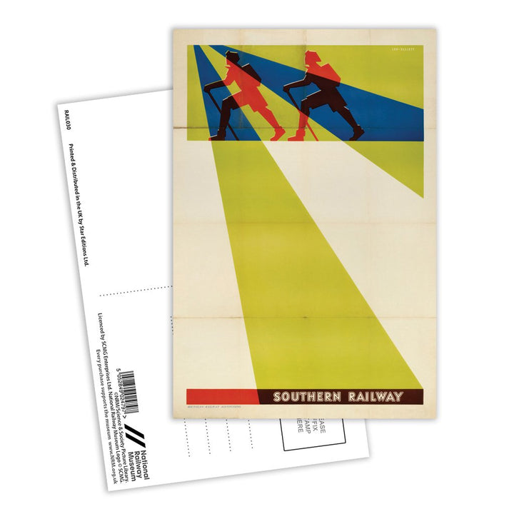 Southern Railway - Red Hikers Postcard Pack of 8