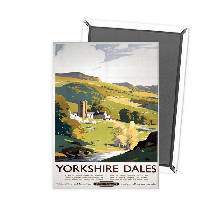 Yorkshire Dales - British Railways Hillside painting Fridge Magnet