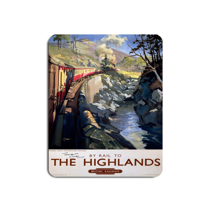By Rail to the Highlands - British railways train painting - Mouse Mat