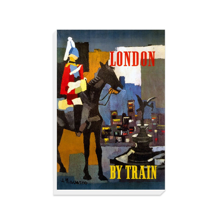 London by train - Royal horseback guard abstract - Canvas