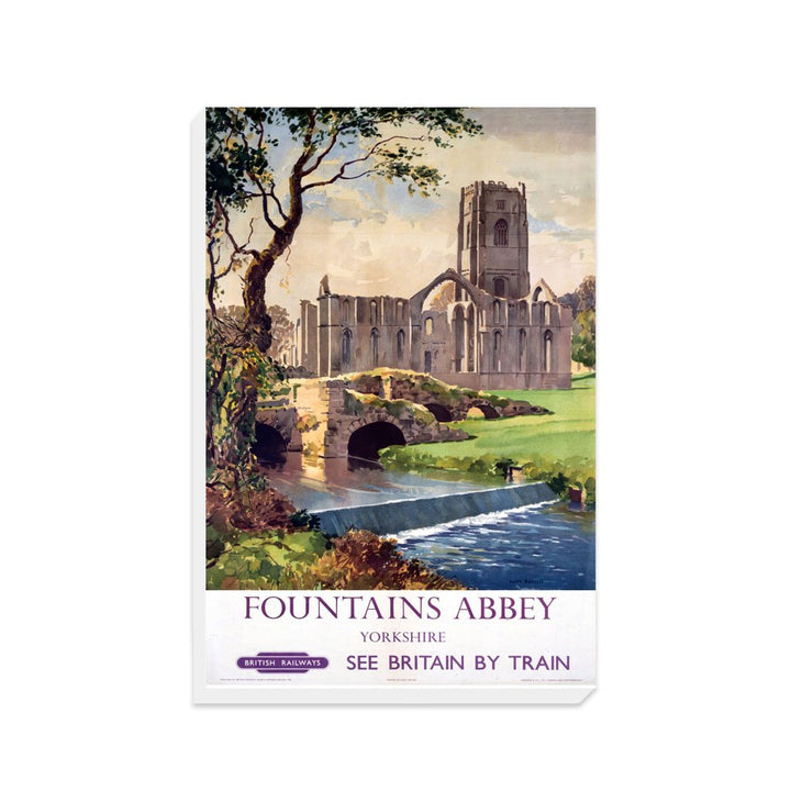 Fountains Abbey Yorkshire - British Railways - Canvas