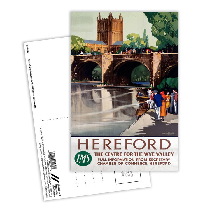 Hereford - Centre for the Wye Valley LMS Postcard Pack of 8