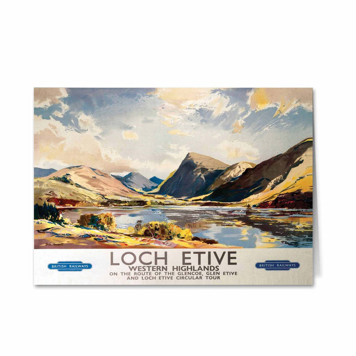 Loch Etive Western Highlands - On the route of the Glencoe Greeting Card