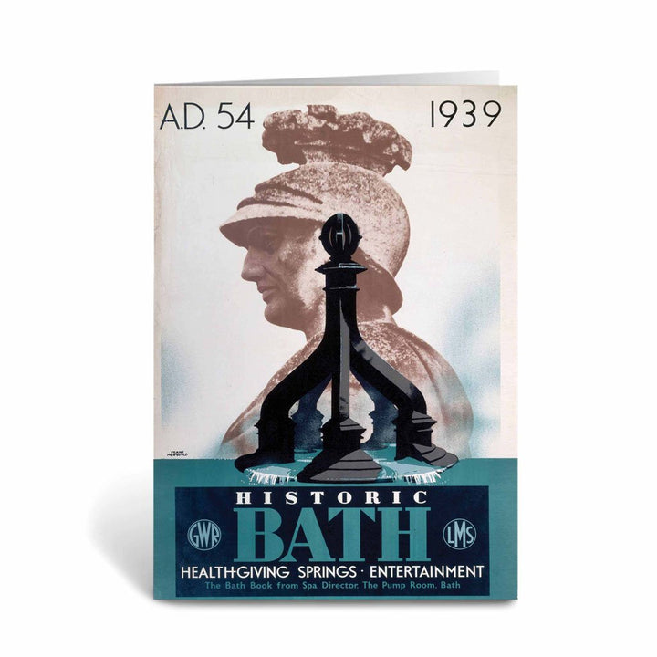 Historic Bath Healthgiving Springs and Entertainment - LMS and GWR Poster Greeting Card