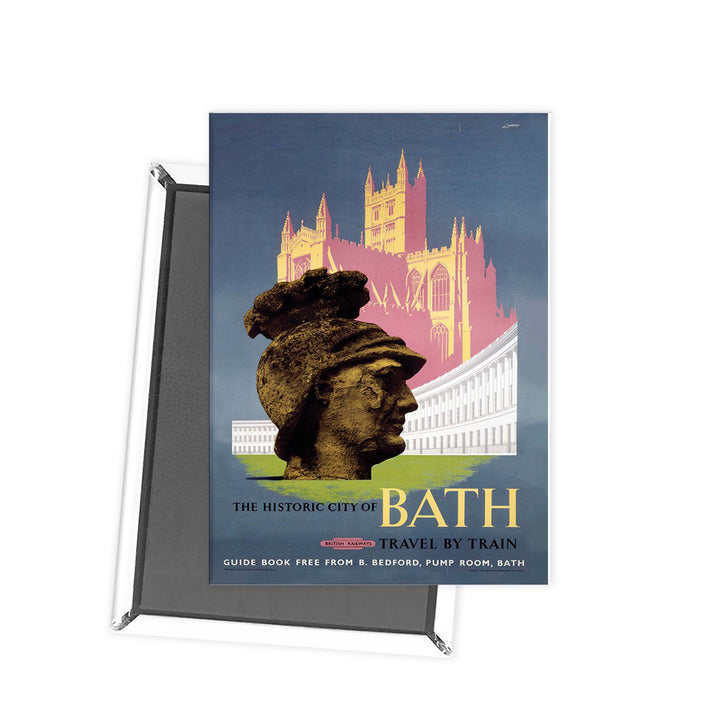 Roman head - Historic City of bath Travel by train Fridge Magnet