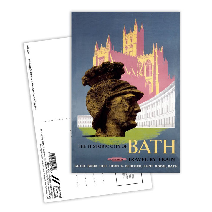 Historic City of Bath - Travel by train Postcard Pack of 8