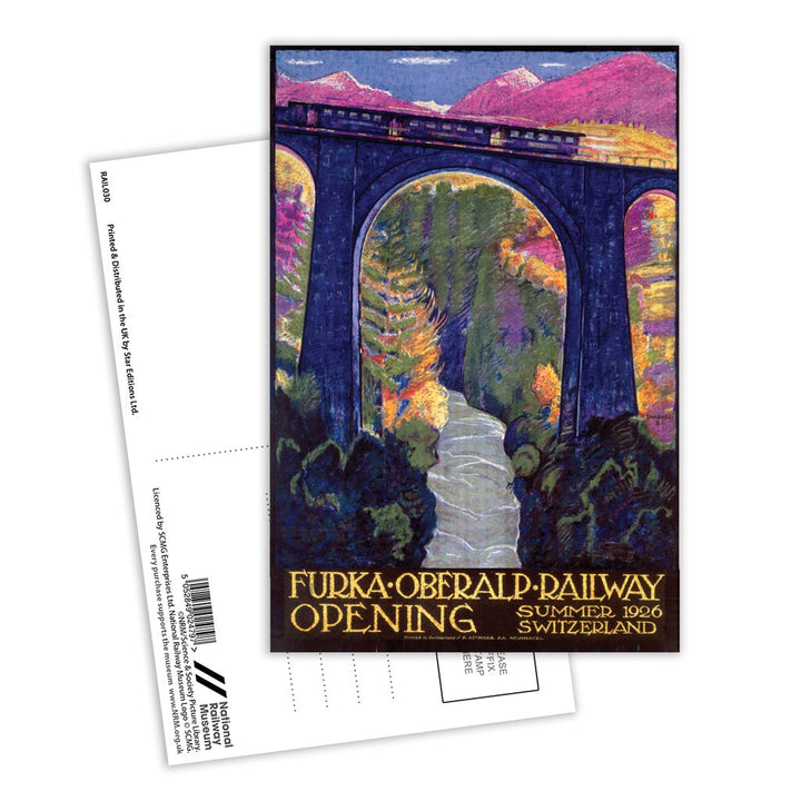 Furka Oberalp Railway Opening - Switzerland Postcard Pack of 8