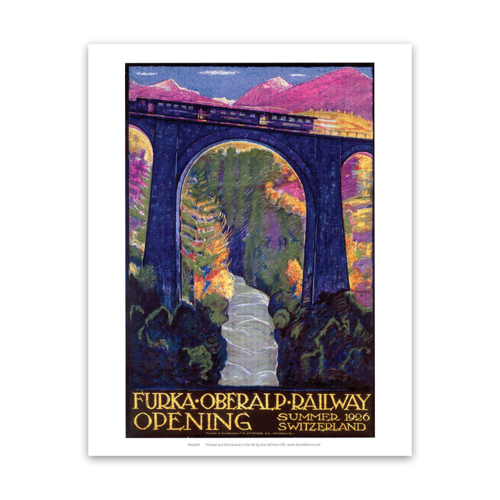 Furka Oberalp Railway Opening - Switzerland Art Print