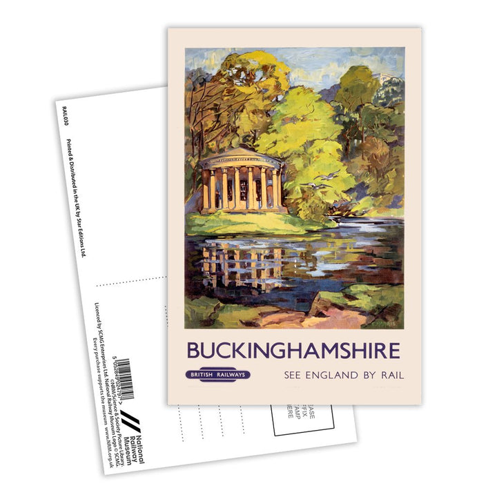 Buckinghamshire - See England By Rail Postcard Pack of 8
