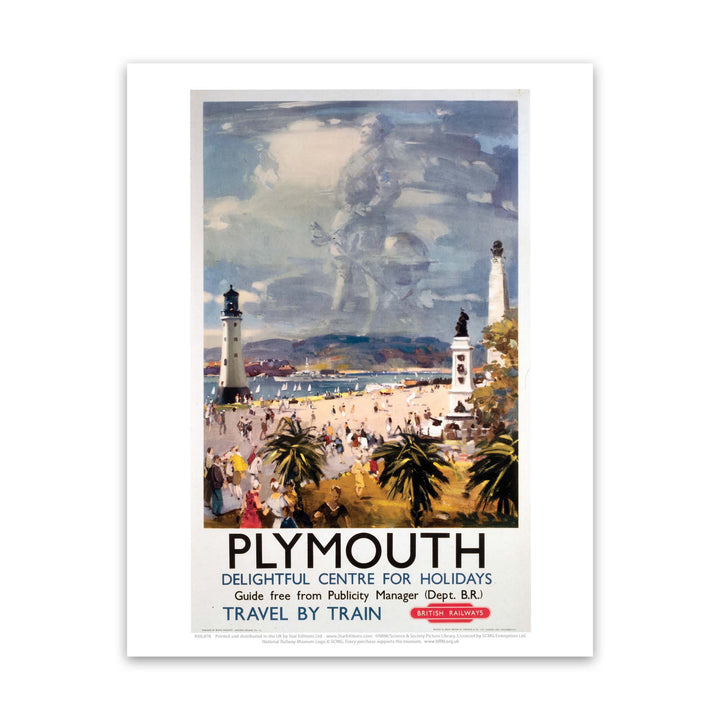 Plymouth delightful centre for holidays - Travel by train Art Print